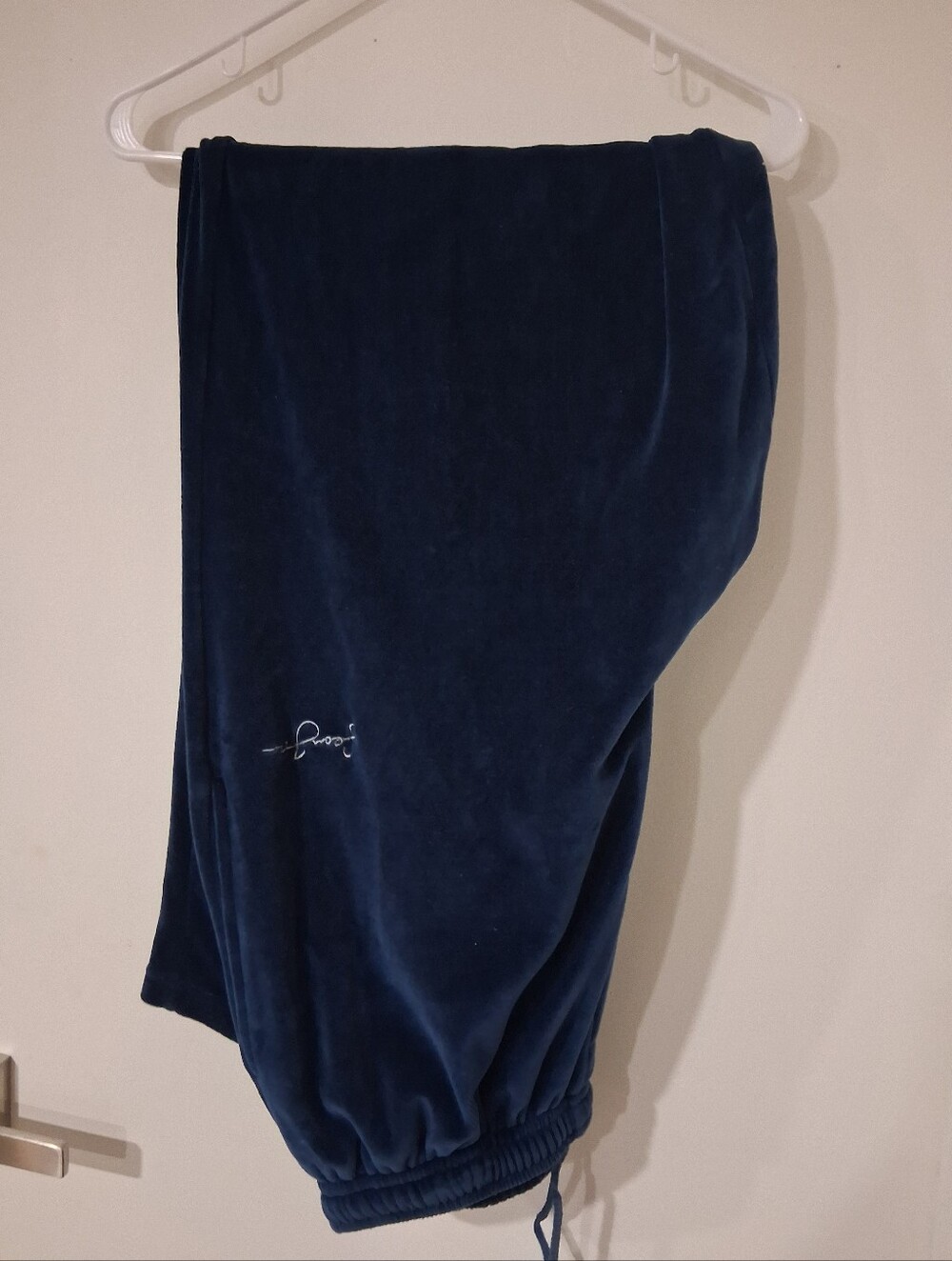 2PC TRUE VINTAGE Y2K Sean John Velour Mens Tracksuit Blue Athleisure XXL - Picture 2 of 6
